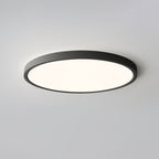 Acrylic Ultra-Thin Round Flush Mount Ceiling Light Dimmable Bedroom Hallway — White Black 11 to 19 Inch