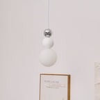 Acrylic Three Ball Pendant Lamp Modern Height Adjustable Bedroom Dining Room — 4 Colors