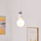 Acrylic Three Ball Pendant Lamp Modern Height Adjustable Bedroom Dining Room — 4 Colors