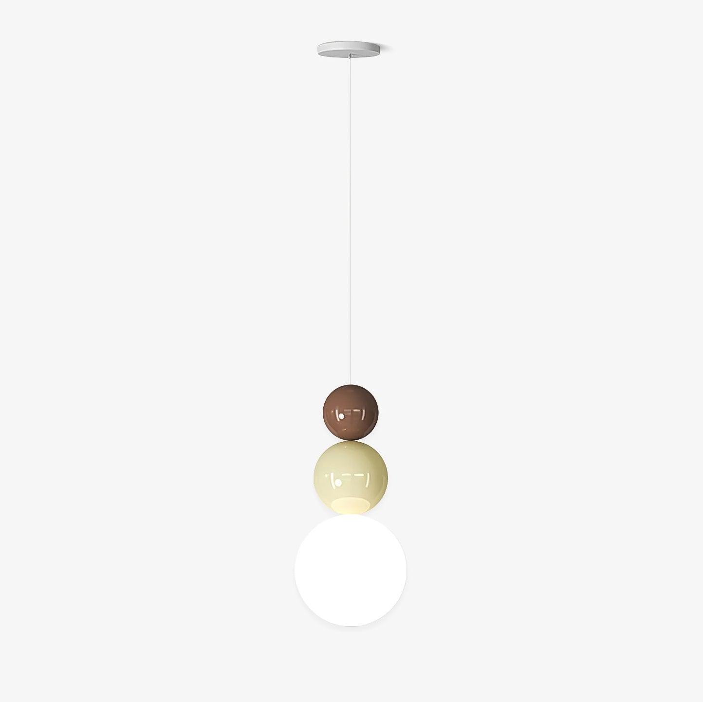 Acrylic Three Ball Pendant Lamp Modern Height Adjustable Bedroom Dining Room — 4 Colors
