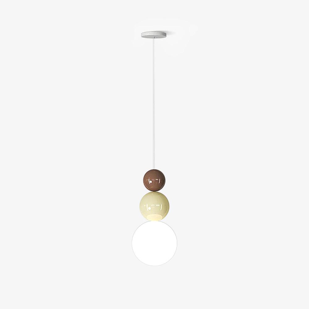 Acrylic Three Ball Pendant Lamp Modern Height Adjustable Bedroom Dining Room — 4 Colors