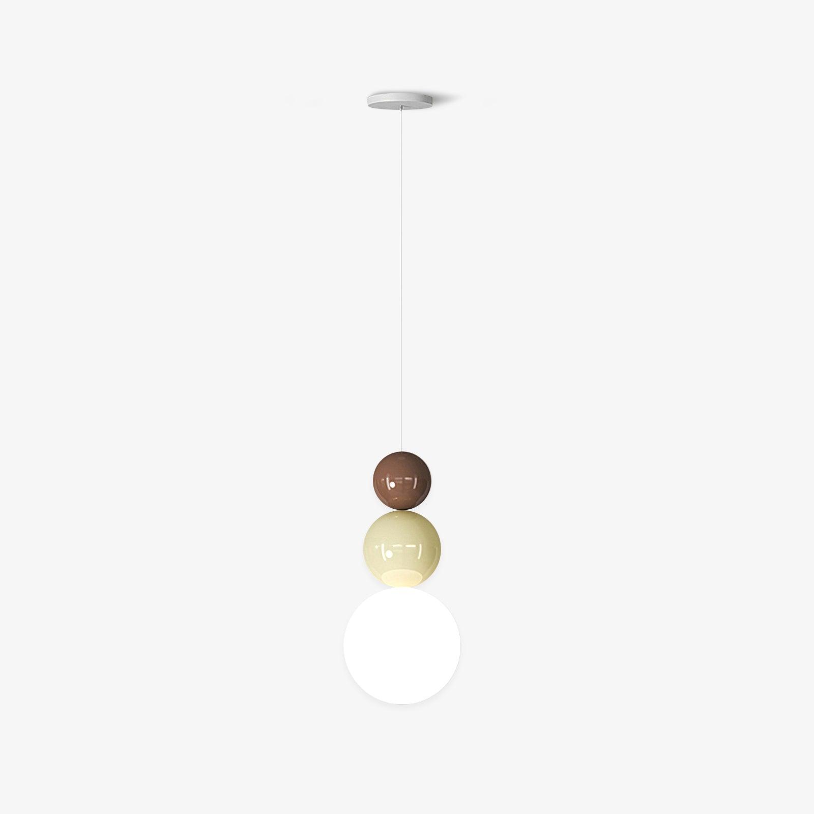 Acrylic Three Ball Pendant Lamp Modern Height Adjustable Bedroom Dining Room — 4 Colors