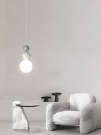 Acrylic Three Ball Pendant Lamp Modern Height Adjustable Bedroom Dining Room — 4 Colors