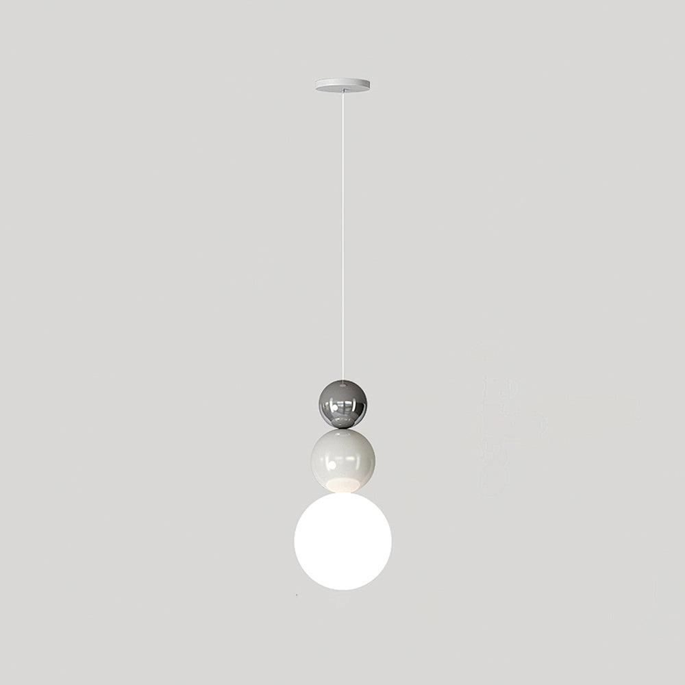 Acrylic Three Ball Pendant Lamp Modern Height Adjustable Bedroom Dining Room — 4 Colors