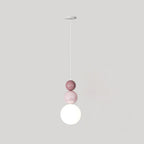 Acrylic Three Ball Pendant Lamp Modern Height Adjustable Bedroom Dining Room — 4 Colors
