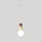 Acrylic Three Ball Pendant Lamp Modern Height Adjustable Bedroom Dining Room — 4 Colors