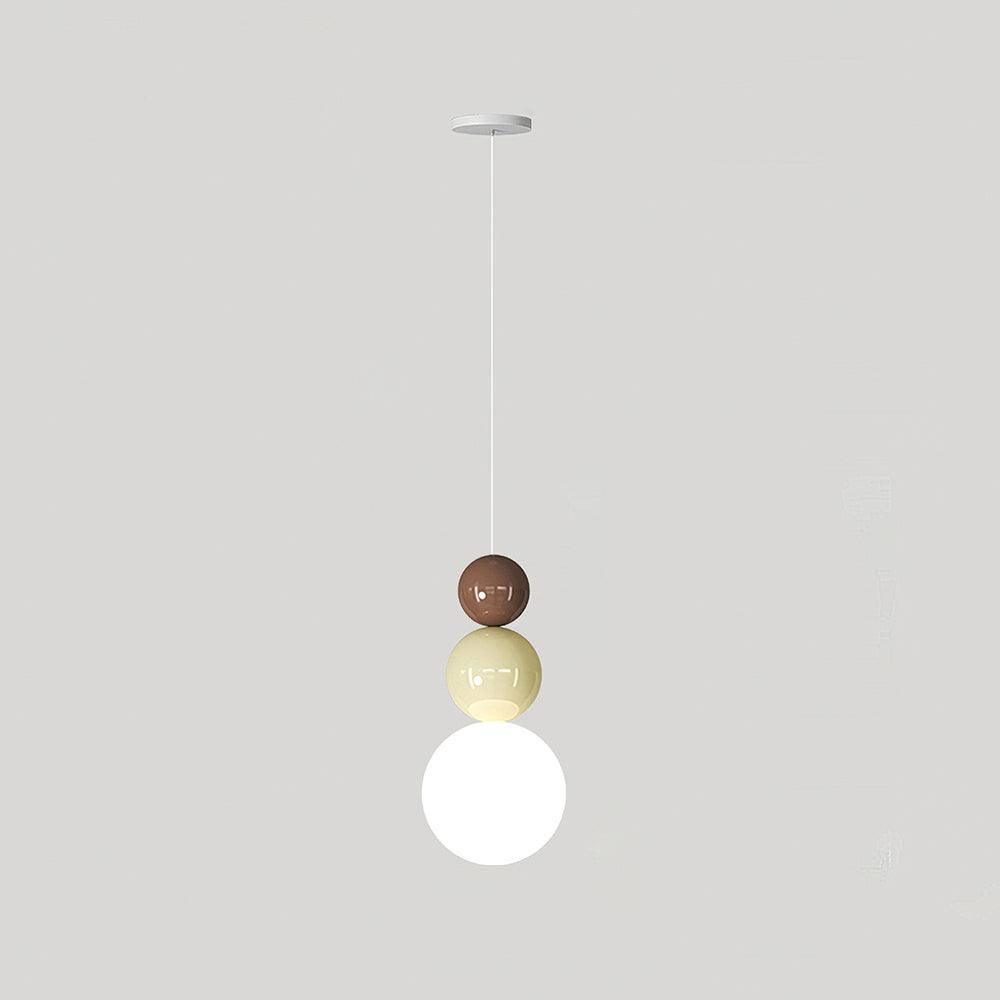 Acrylic Three Ball Pendant Lamp Modern Height Adjustable Bedroom Dining Room — 4 Colors
