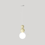 Acrylic Three Ball Pendant Lamp Modern Height Adjustable Bedroom Dining Room — 4 Colors