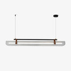 Acrylic Linear Chandelier Dimmable Kitchen Island Dining Room Office — Gold Black 31 to 59 Inch