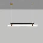 Acrylic Linear Chandelier Dimmable Kitchen Island Dining Room Office — Gold Black 31 to 59 Inch