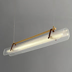 Acrylic Linear Chandelier Dimmable Kitchen Island Dining Room Office — Gold Black 31 to 59 Inch