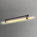 Acrylic Linear Chandelier Dimmable Kitchen Island Dining Room Office — Gold Black 31 to 59 Inch