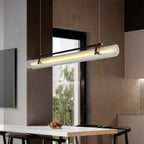 Acrylic Linear Chandelier Dimmable Kitchen Island Dining Room Office — Gold Black 31 to 59 Inch