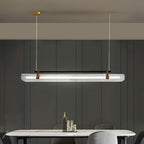 Acrylic Linear Chandelier Dimmable Kitchen Island Dining Room Office — Gold Black 31 to 59 Inch