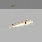 Acrylic Linear Chandelier Dimmable Kitchen Island Dining Room Office — Gold Black 31 to 59 Inch