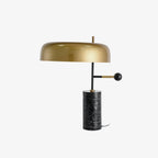 Adam Marble Base LED Table Lamp Modern Luxury Bedside Living Room — Black Gold 13 Inch