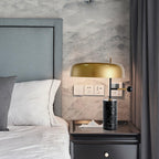 Adam Marble Base LED Table Lamp Modern Luxury Bedside Living Room — Black Gold 13 Inch