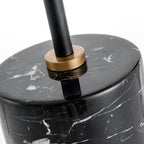 Adam Marble Base LED Table Lamp Modern Luxury Bedside Living Room — Black Gold 13 Inch