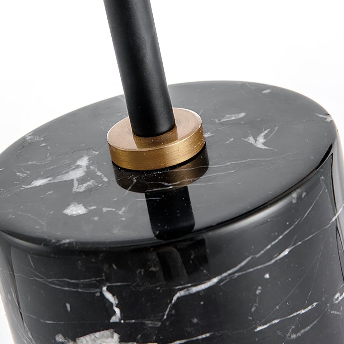 Adam Marble Base LED Table Lamp Modern Luxury Bedside Living Room — Black Gold 13 Inch