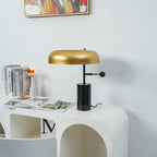 Adam Marble Base LED Table Lamp Modern Luxury Bedside Living Room — Black Gold 13 Inch