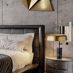Adam Marble Base LED Table Lamp Modern Luxury Bedside Living Room — Black Gold 13 Inch