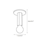 Adams Alabaster Flush Mount Ceiling Lamp Natural Stone Warm LED Bedroom Hallway — Round 2 Sizes