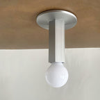 Adams Alabaster Flush Mount Ceiling Lamp Natural Stone Warm LED Bedroom Hallway — Round 2 Sizes
