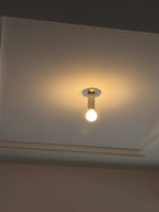 Adams Alabaster Flush Mount Ceiling Lamp Natural Stone Warm LED Bedroom Hallway — Round 2 Sizes