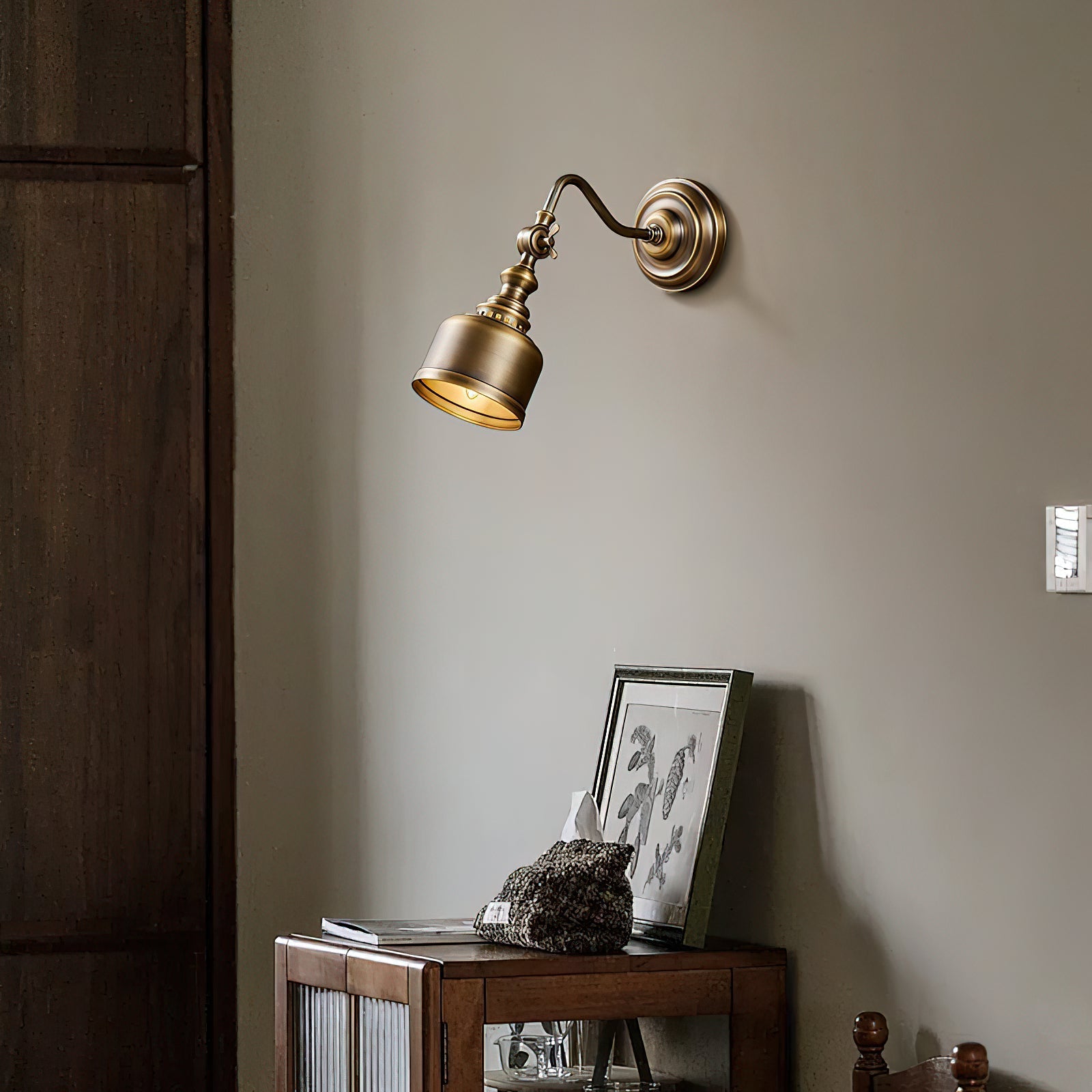 Addison Gooseneck Wall Lamp Adjustable Brass Arm LED Warm White Reading Bedroom Office