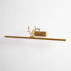 Antler Wall Lamp Gold Decorative LED Bedroom Living Room Hallway — 16 to 28 Inch