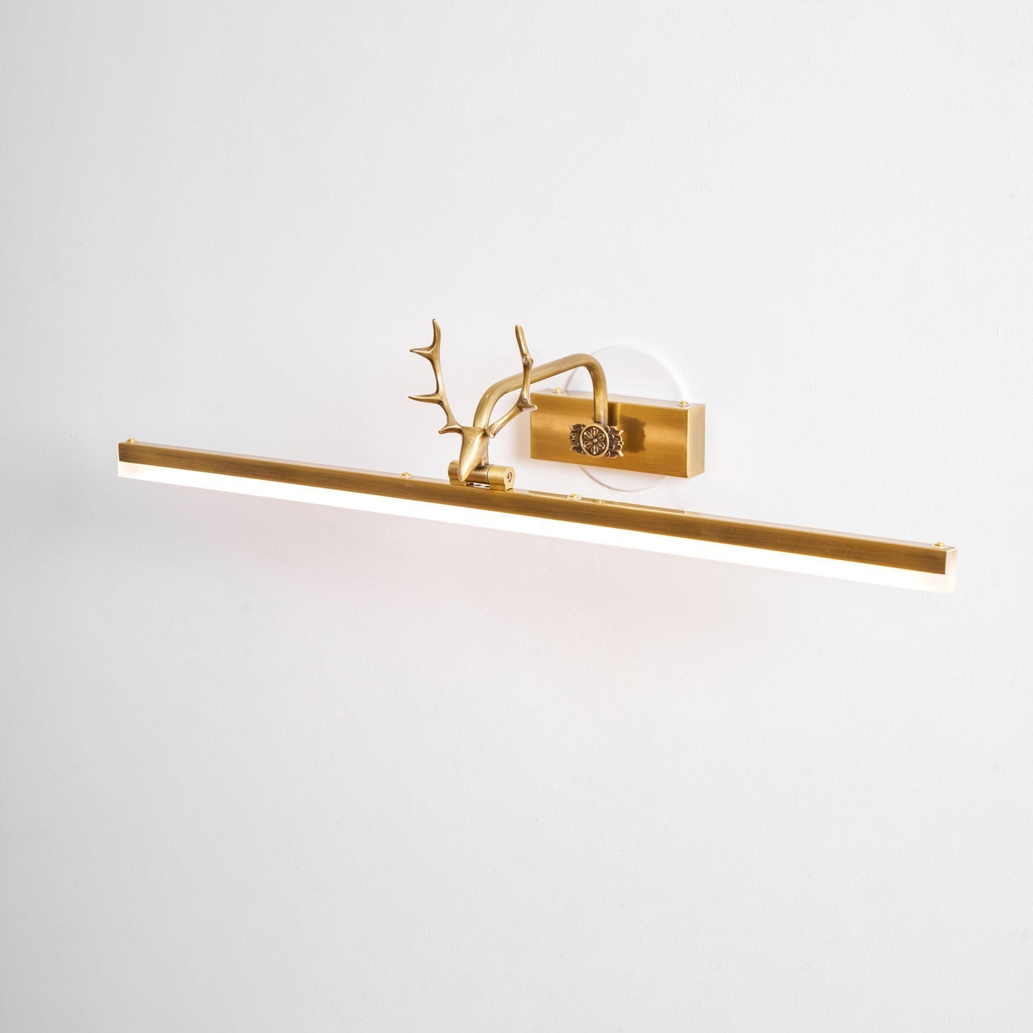 Antler Wall Lamp Gold Decorative LED Bedroom Living Room Hallway — 16 to 28 Inch