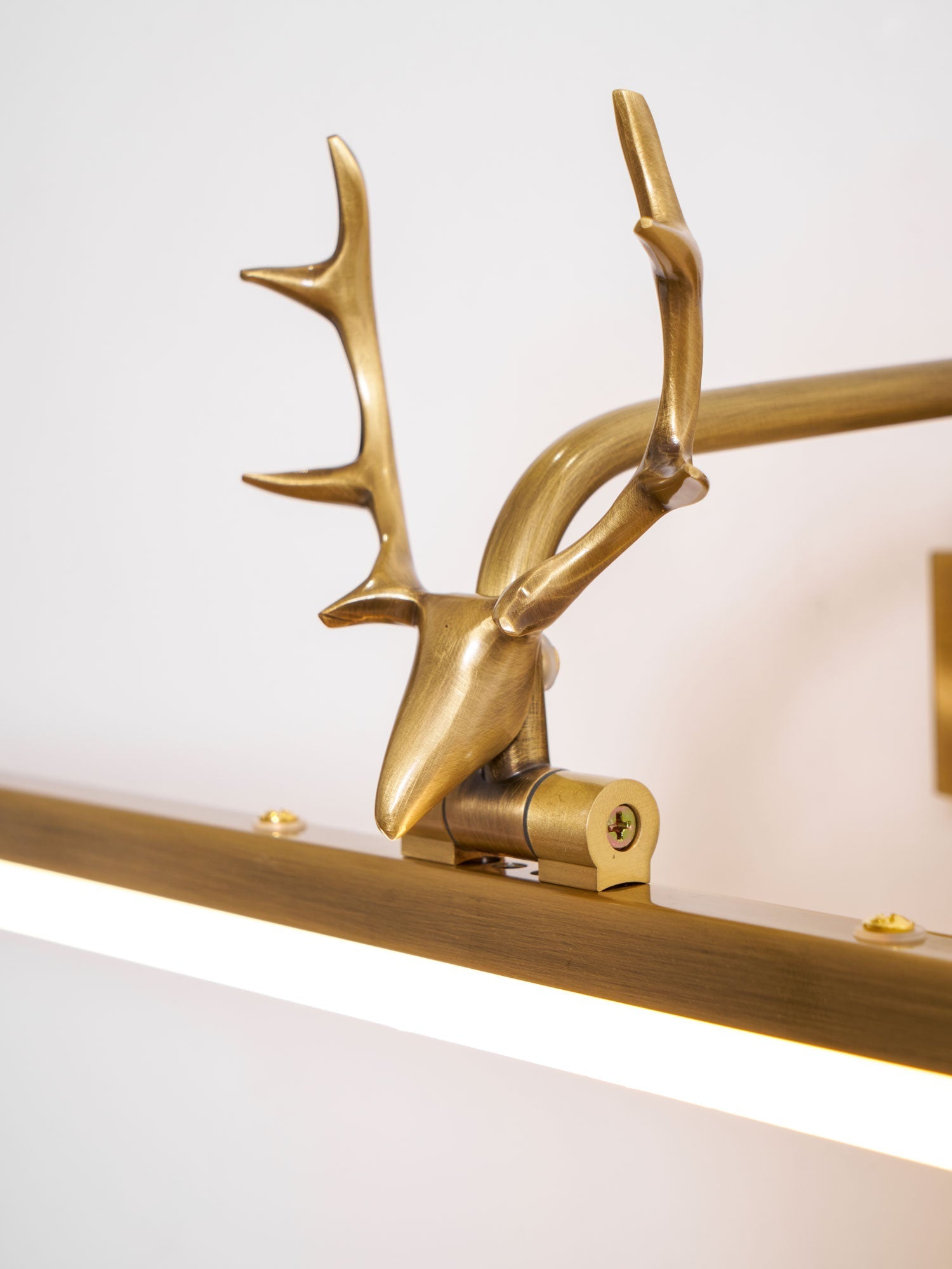 Antler Wall Lamp Gold Decorative LED Bedroom Living Room Hallway — 16 to 28 Inch