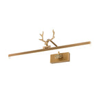 Antler Wall Lamp Gold Decorative LED Bedroom Living Room Hallway — 16 to 28 Inch