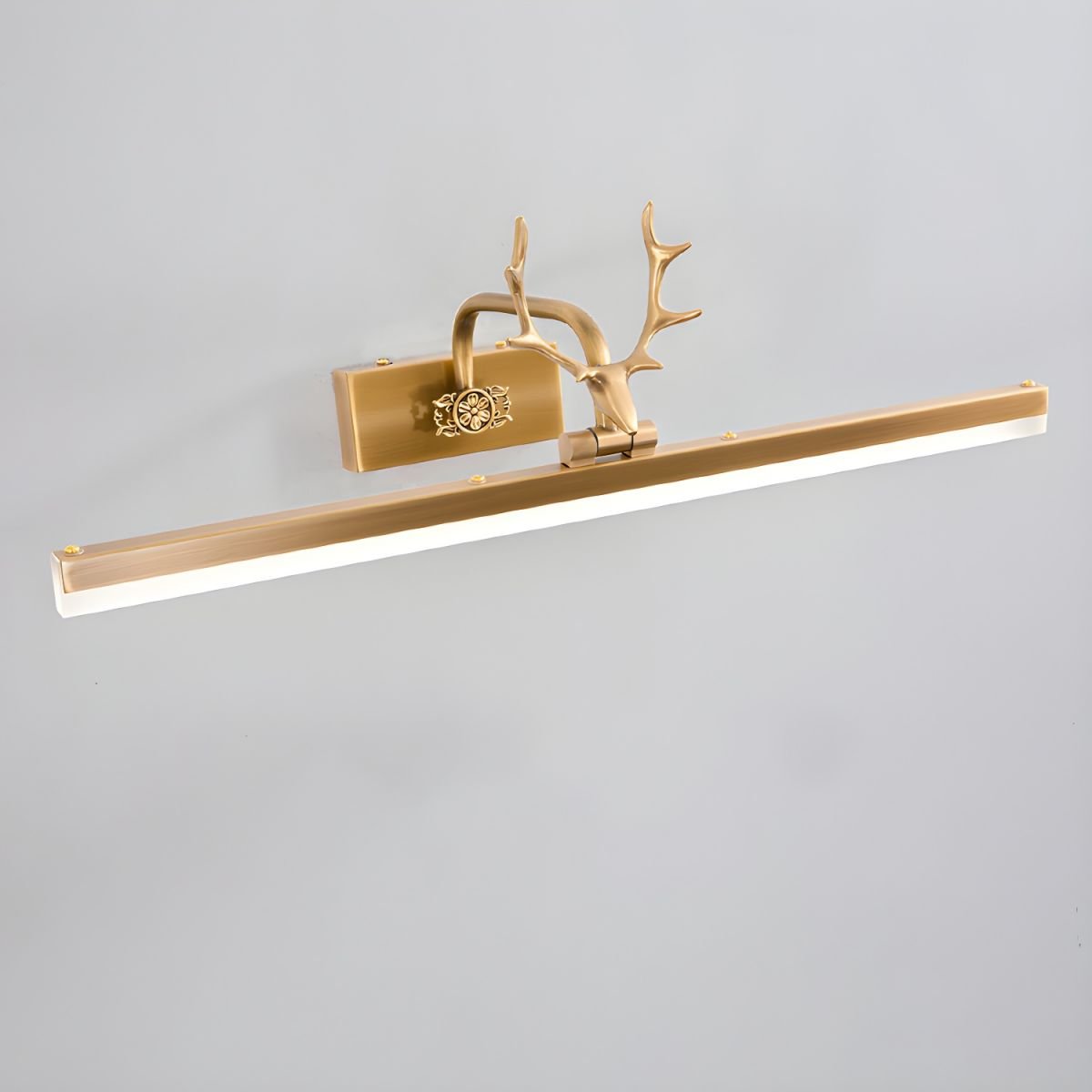 Antler Wall Lamp Gold Decorative LED Bedroom Living Room Hallway — 16 to 28 Inch