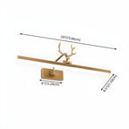 Antler Wall Lamp Gold Decorative LED Bedroom Living Room Hallway — 16 to 28 Inch