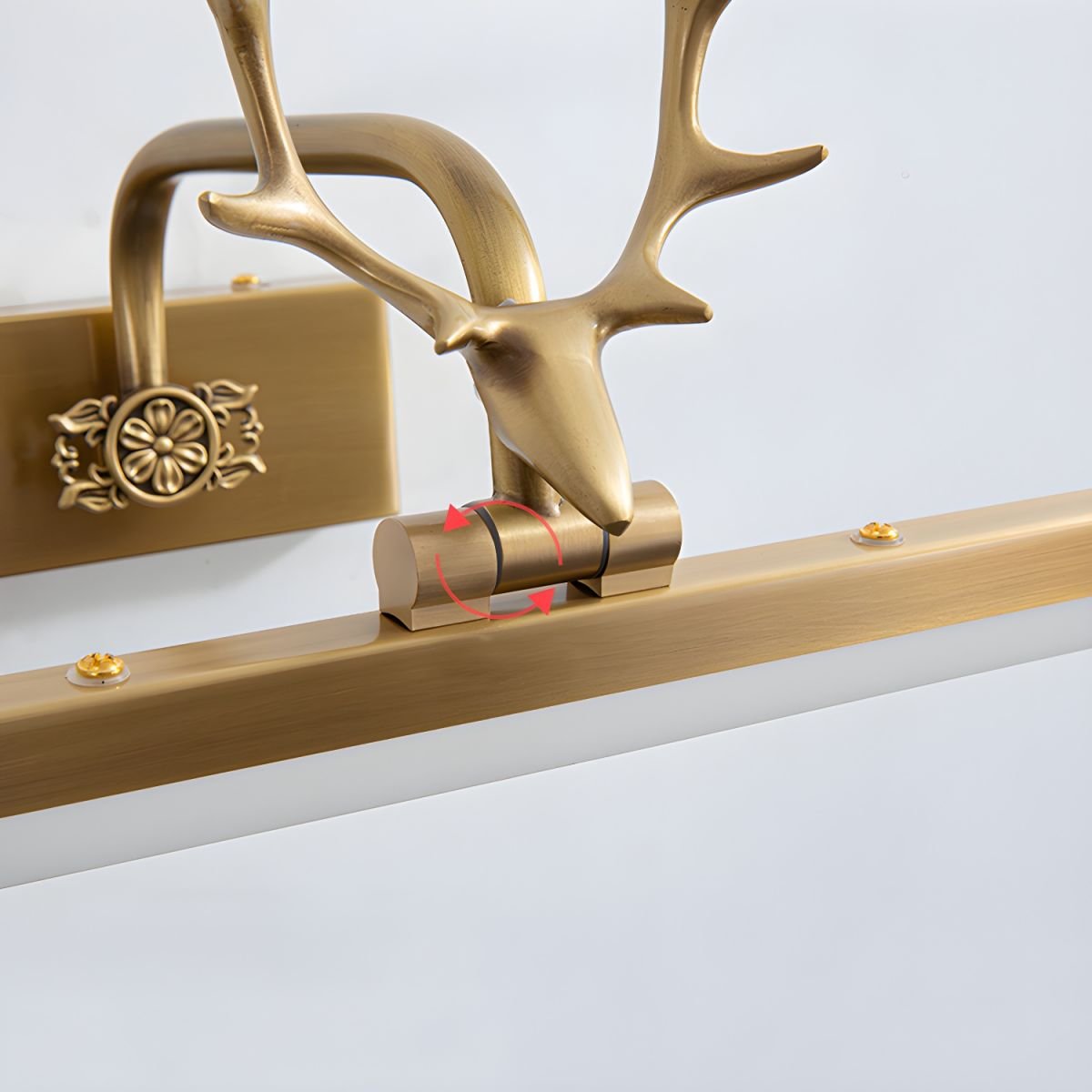 Antler Wall Lamp Gold Decorative LED Bedroom Living Room Hallway — 16 to 28 Inch