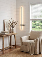 Adeline Linear Wall Sconce Dimmable Slim Bedroom Living Room Hallway — Black 23 to 47 Inch