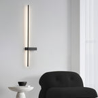 Adeline Linear Wall Sconce Dimmable Slim Bedroom Living Room Hallway — Black 23 to 47 Inch
