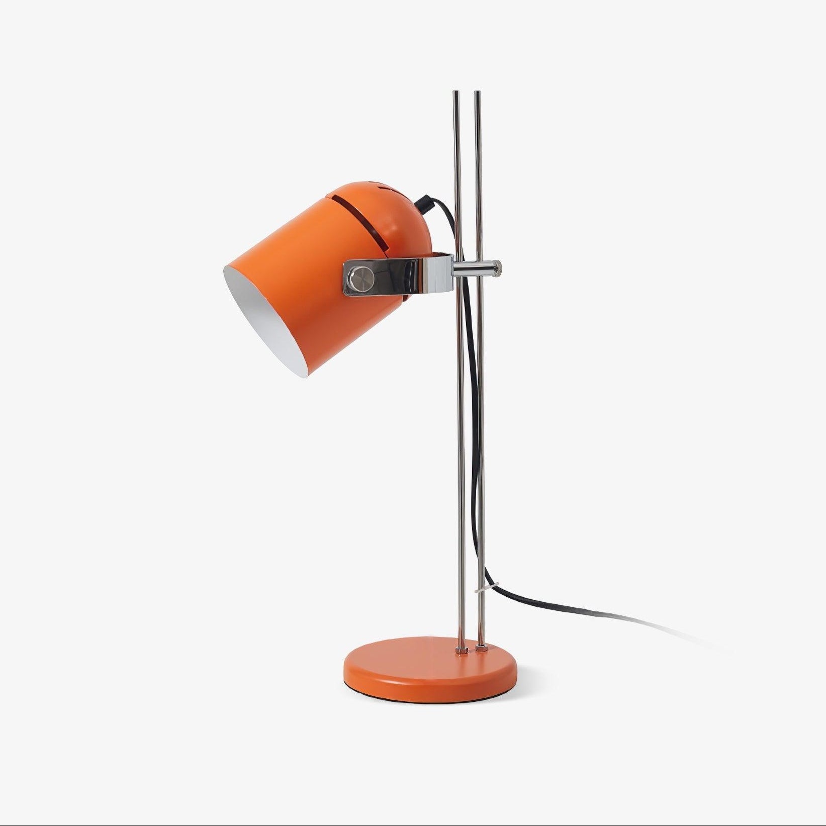 Adjustable liftable LED desk lamp height adjustable home office bedroom — chrome orange green