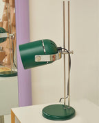 Adjustable Liftable LED Desk Lamp Height Adjustable Home Office Bedroom — Chrome Orange Green