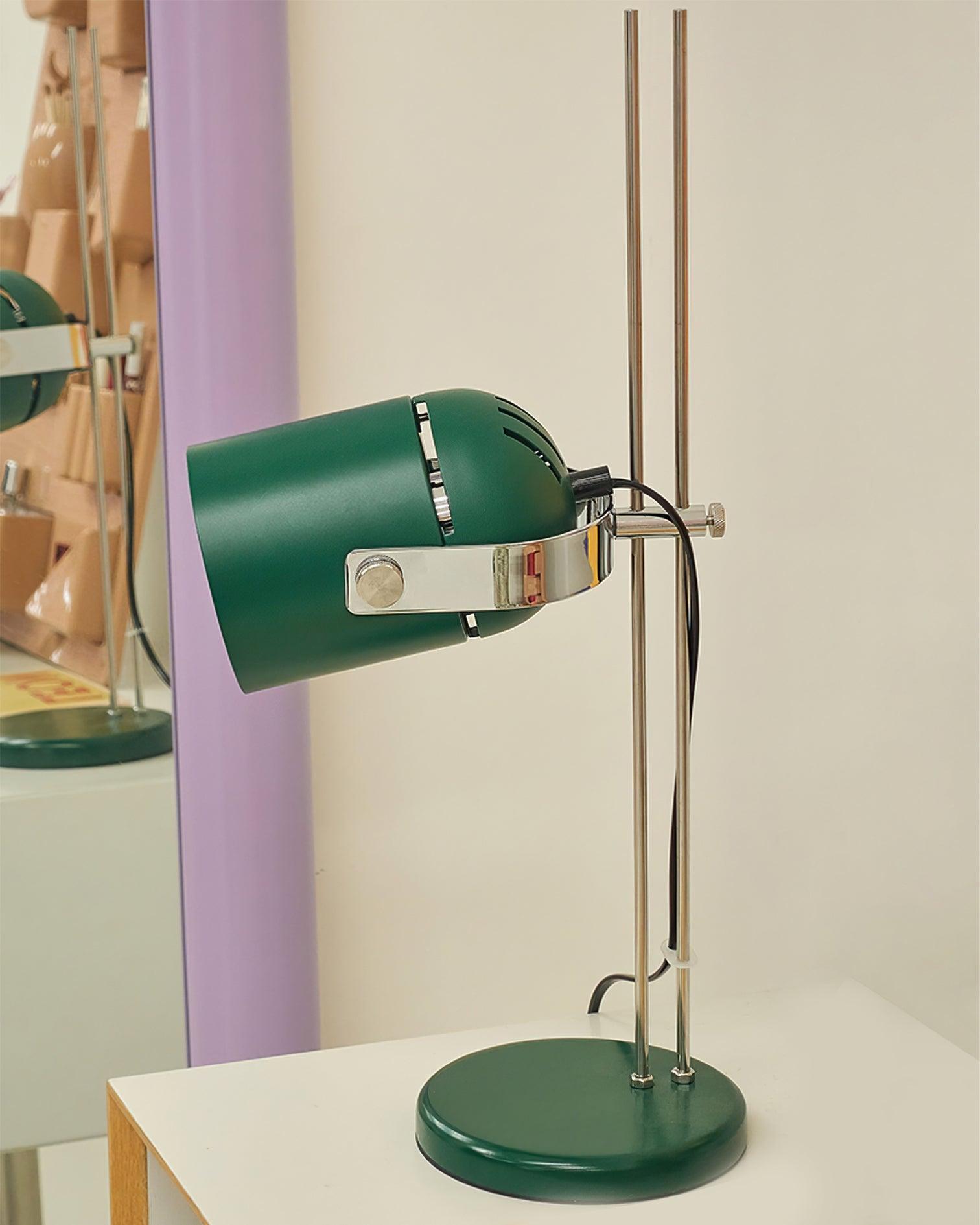 Adjustable Liftable LED Desk Lamp Height Adjustable Home Office Bedroom — Chrome Orange Green