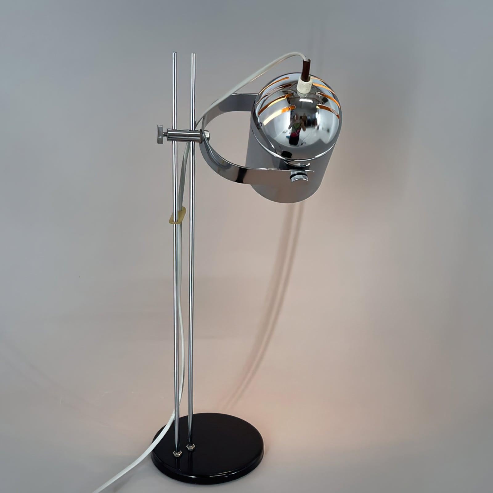 Adjustable Liftable LED Desk Lamp Height Adjustable Home Office Bedroom — Chrome Orange Green