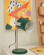 Adjustable Liftable LED Desk Lamp Height Adjustable Home Office Bedroom — Chrome Orange Green