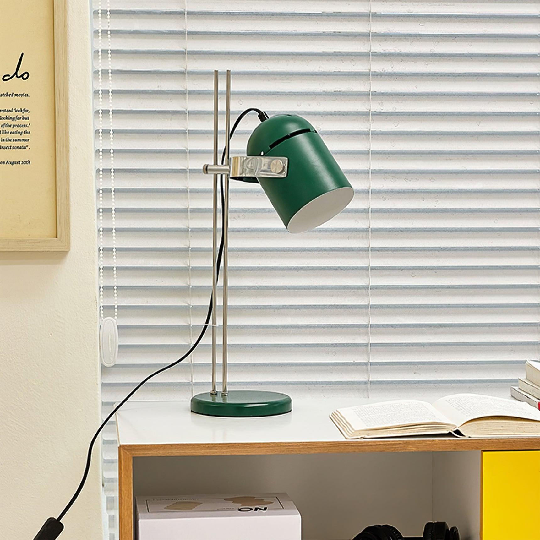 Adjustable Liftable LED Desk Lamp Height Adjustable Home Office Bedroom — Chrome Orange Green