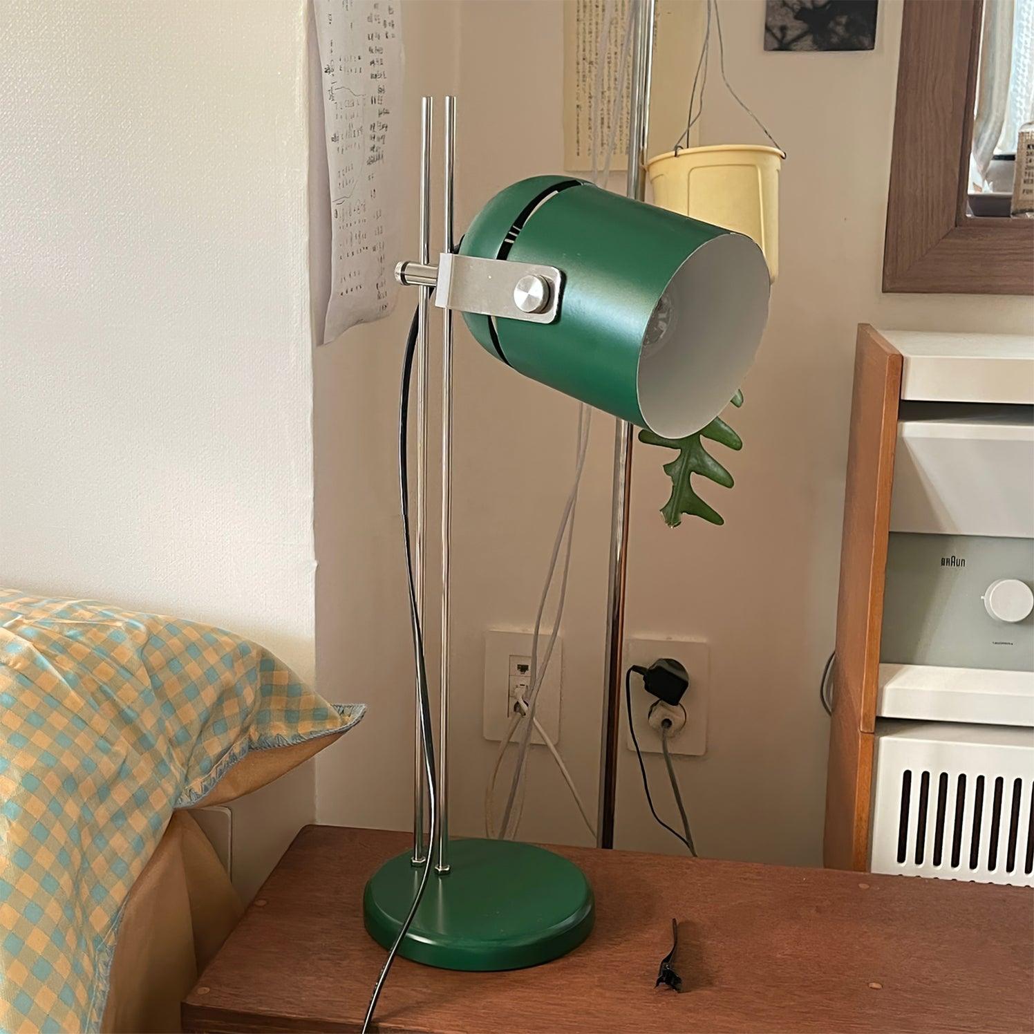 Adjustable Liftable LED Desk Lamp Height Adjustable Home Office Bedroom — Chrome Orange Green