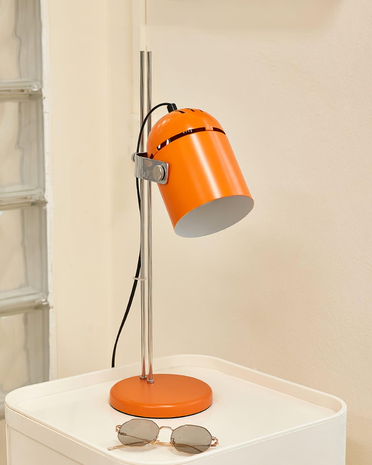 Adjustable Liftable LED Desk Lamp Height Adjustable Home Office Bedroom — Chrome Orange Green