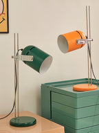 Adjustable Liftable LED Desk Lamp Height Adjustable Home Office Bedroom — Chrome Orange Green