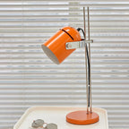 Adjustable Liftable LED Desk Lamp Height Adjustable Home Office Bedroom — Chrome Orange Green