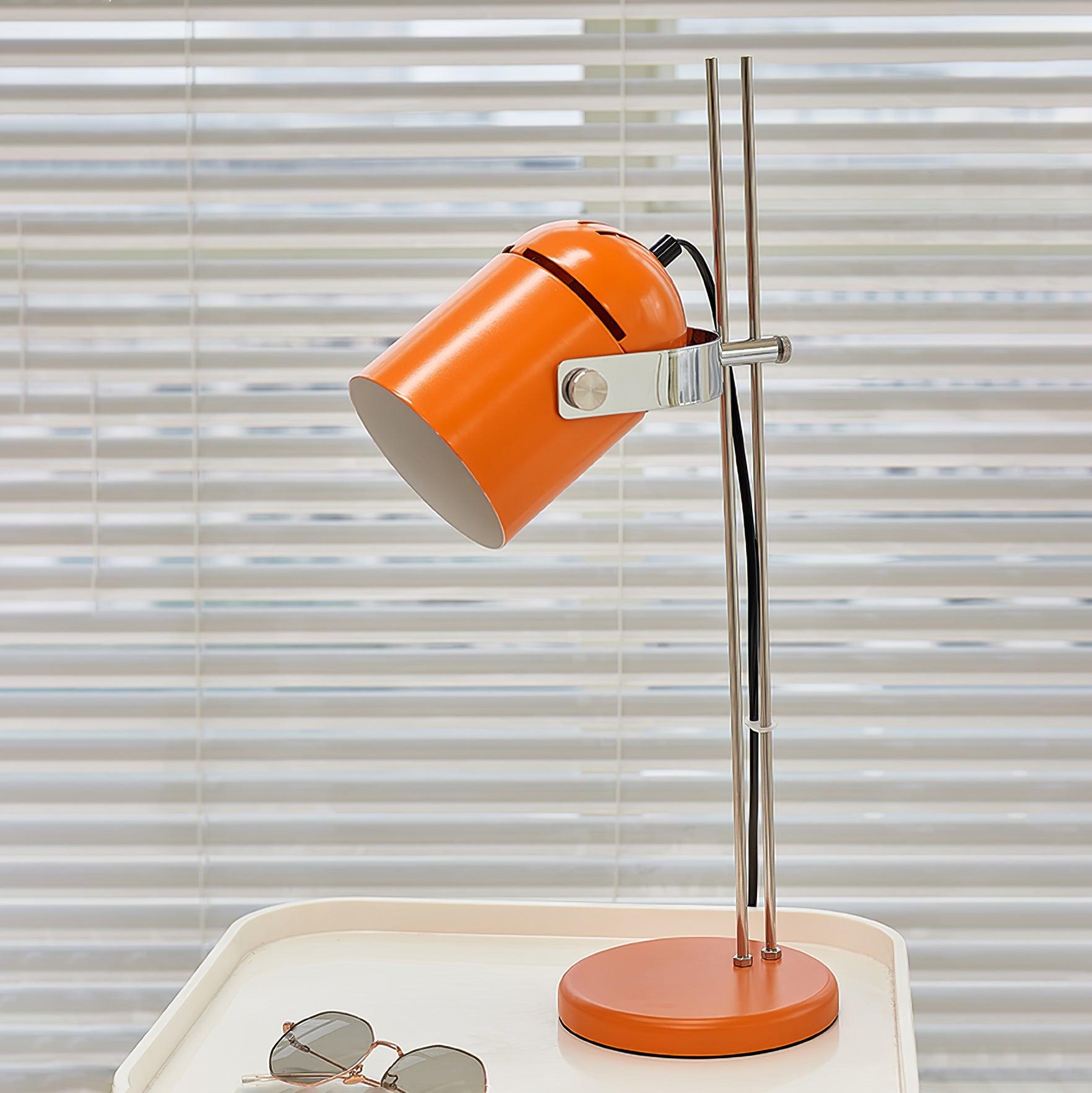Adjustable Liftable LED Desk Lamp Height Adjustable Home Office Bedroom — Chrome Orange Green