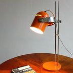 Adjustable Liftable LED Desk Lamp Height Adjustable Home Office Bedroom — Chrome Orange Green